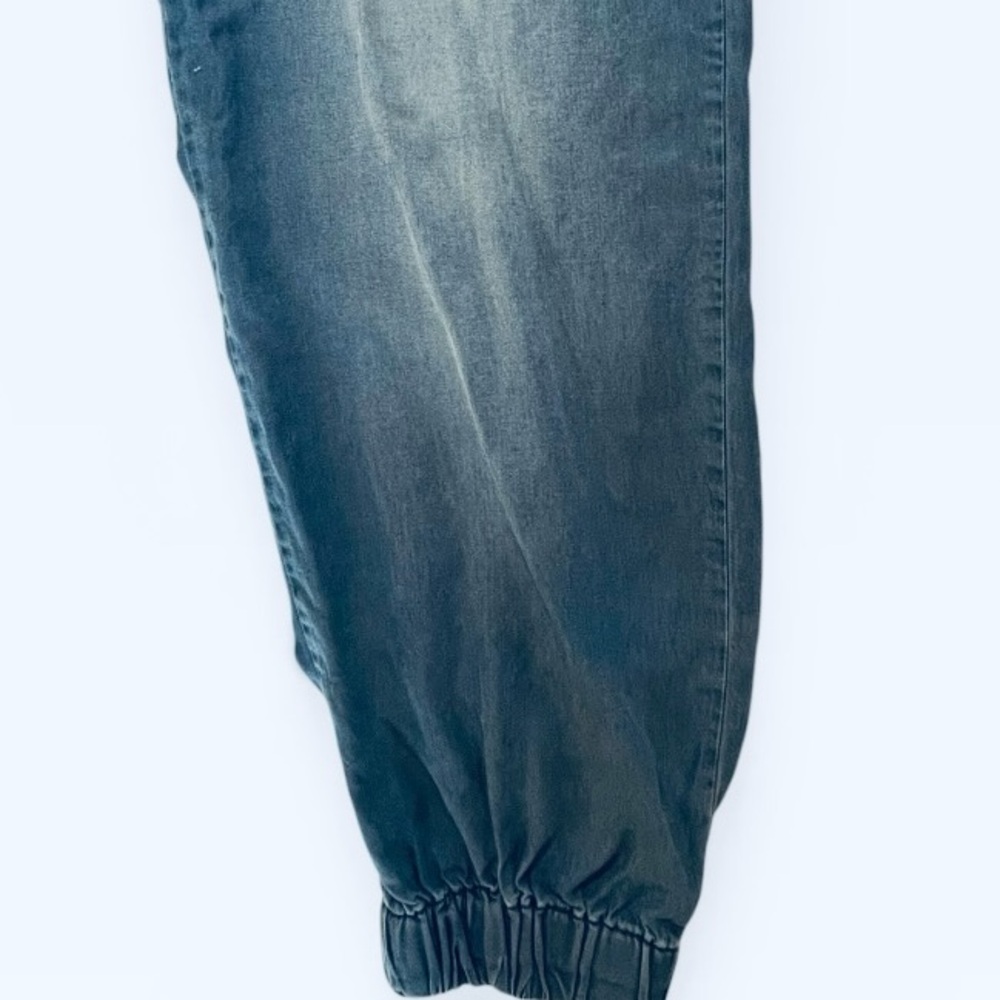Zenana Outfitters faux Washed Blue Denim 100% Lyocell Elastic Waist Pants - Picture 5 of 14